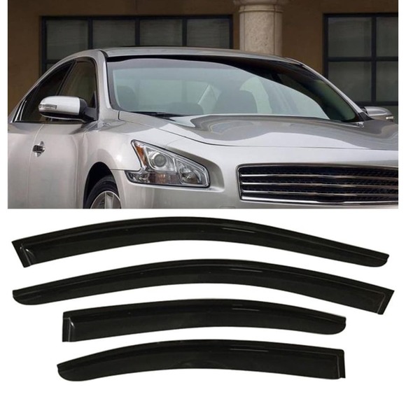 Nissan maxima Window slim style acrylic bug guard set of 4 for years 2009-15 - Picture 1 of 4